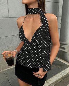 Y2K Polka Dot Scarf Tops🔥