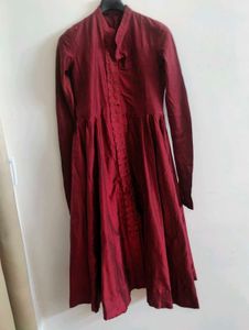 Anarkali Kurta With Churidar Sleeves