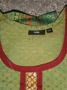 Flora Green Embellished Kurta