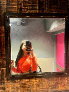 Orange Colour Crop tank Top