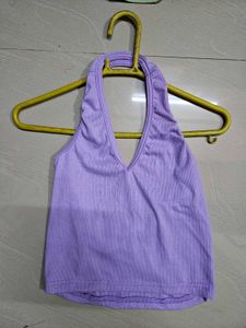 Lavender Halter Crop Top