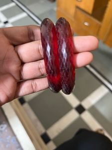 plastic Red Bangles - Set of 2