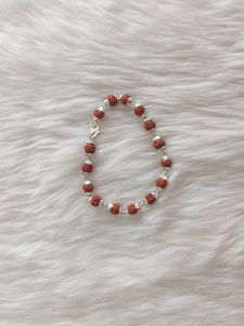 Rudraksha &amp; Sterling Silver Bracelet
