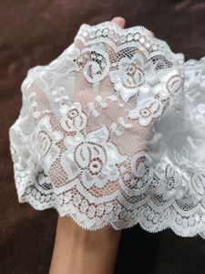 White Lace Bralette And Blocked Mules (Shoe)