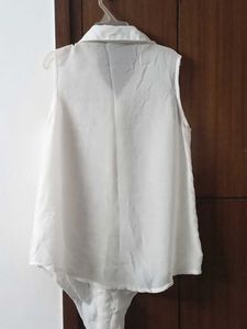 White Lace Sleeveless Top