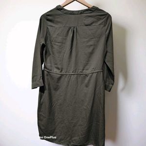 Olive Green Shirt Dress