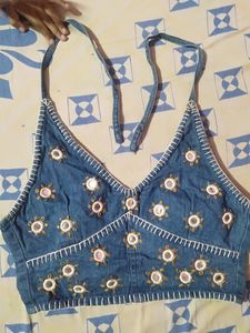 Denim Corset Top
