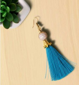 Blue Tassel Earrings