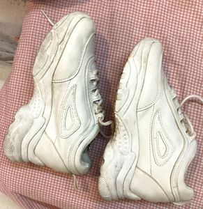 White chunky sneakers