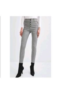 Zara Skinny Black and White  High Rise Le