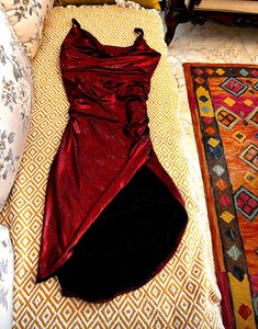 Metallic Red Bodycon Date Night Dress