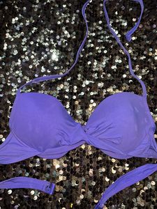 Purple California Top Neck Push Up Bra