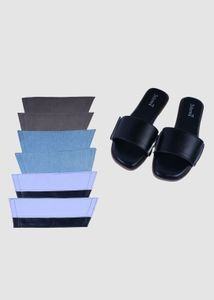 Black flats With multi-styling Straps