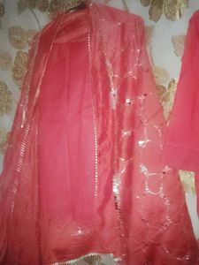 Pent Kameez Wita Mirror Dupatta