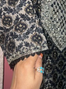 Libas Ethnic Grey Kurta Sets &amp; Dupatta