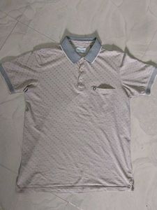 Men's Patterned Short Sleeve Polo Shirt