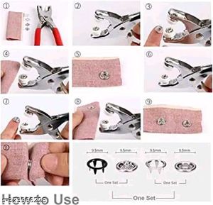 100PC Silver Button Thickened Snap Fasteners Kit