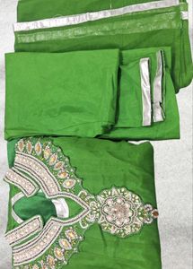 Green Dress Material