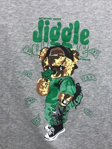 Back Print My Money Don’t Jiggle Jiggle Print Grey Tshirt