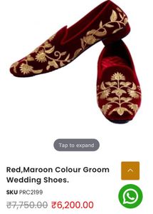 Embroidered Velvet Groom Mojari