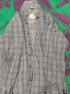 Gray Plaid Button-Down Shirt