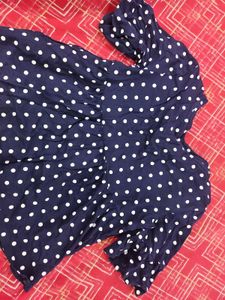 GAP Polka Dot Navy Blue Top