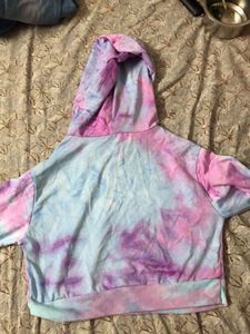 Tie Dye Hoodie Casual Cropped