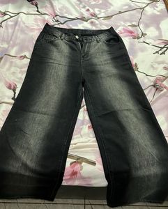 Wide Leg Black Jeans