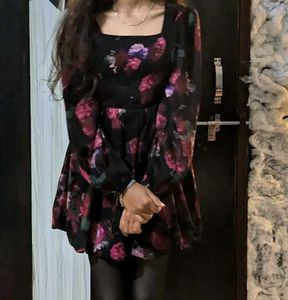 Floral Print Mini Dress