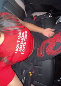 Red Graphic Crop Top