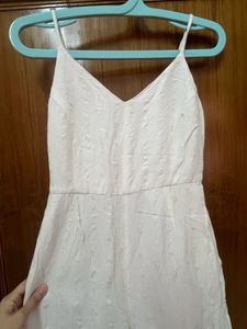 Off White Cotton Jumpsuit