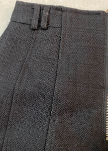 Black Mini Skirt with Gold Buttons