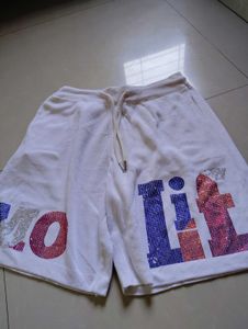 White Embellished Sweatpants