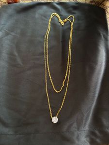 Layered Crystal Pendant Necklace