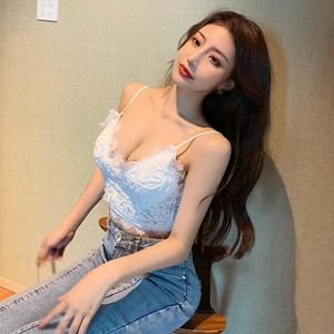 Girls Lace V-Neck Camisole Padded Spaghetti Strap