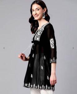 Embroidered Black Tunic…