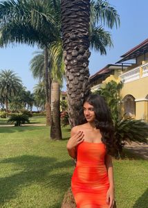 Orange Bodycon Dress