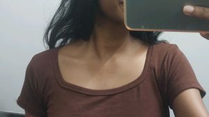 Brown Square Neck T-Shirt