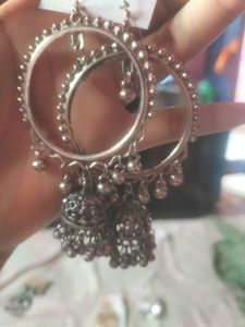 silver earrings