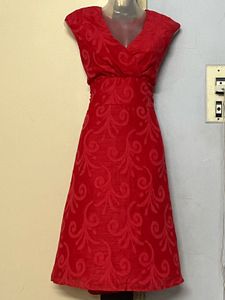 Pintrest Red Floral Dress