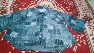 new Patchwork Print Button-Down Shirt
