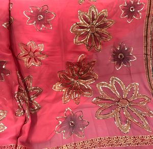 Wine Ride Party Wear Saree