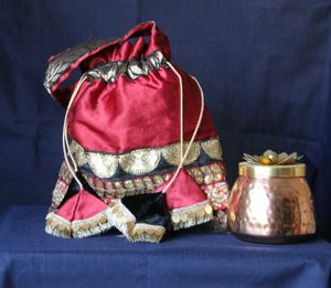Ethnic Maroon Potli Bag