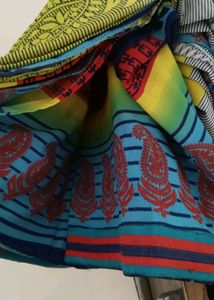 Multicolored Saree With Alterable Blouse