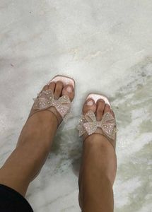 Sparkly Bow Detail Sandals