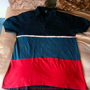 🛍️ Stylish Color Blocked Polo T-Shirt ⭐⭐⭐