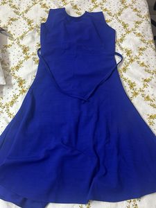 Navy Blue Dress With slit