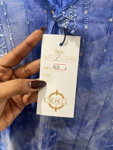 Blue Embellished Top