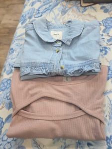 Ruffle Denim Top
