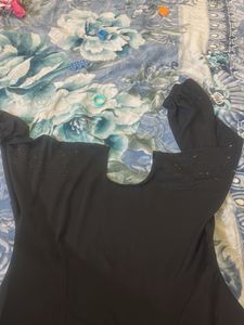 Black Sheer Sleeve Abaya